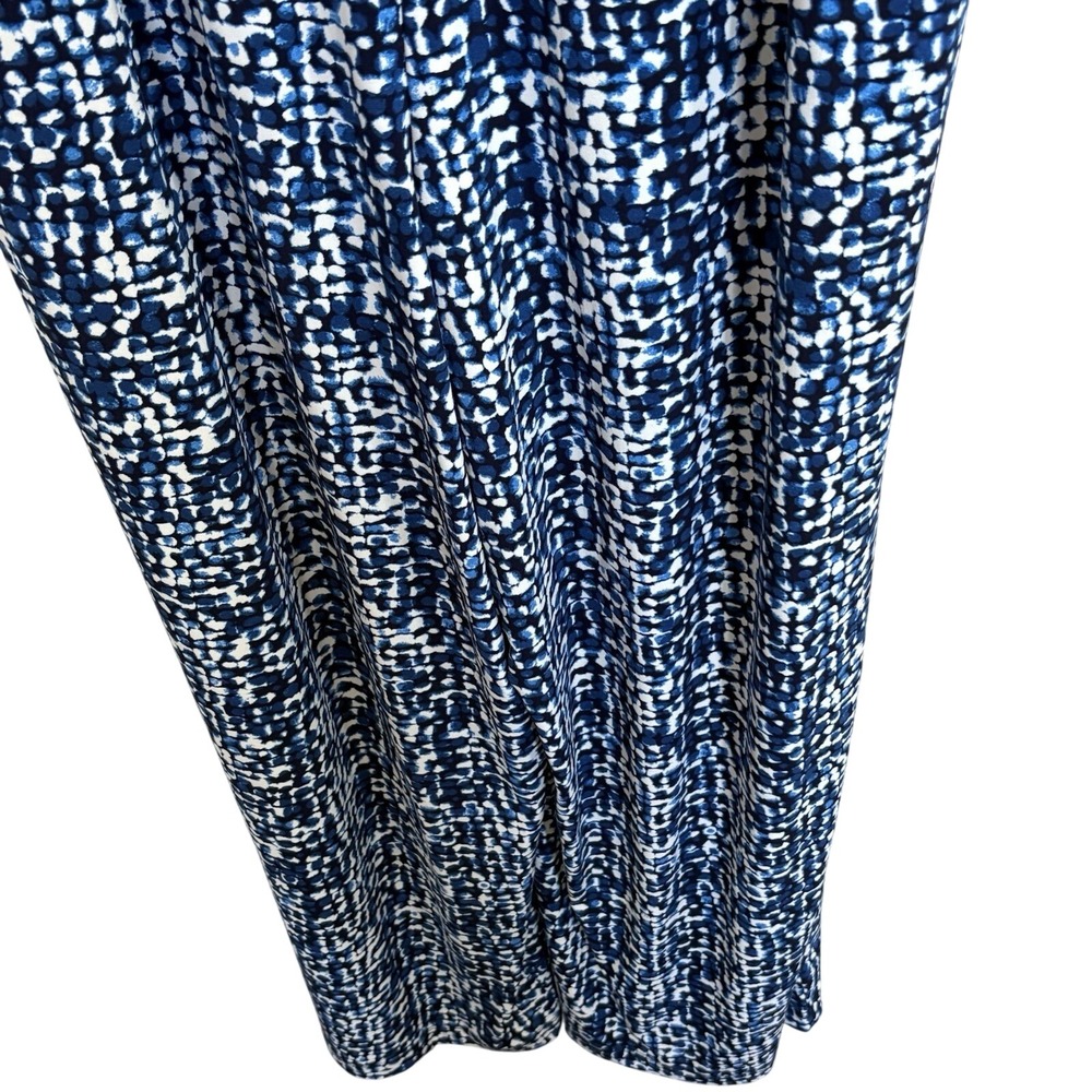 NWT Lane Bryant Blue White Abstract Print Sleeveless Stretch Romper 22/24 - Picture 5 of 10